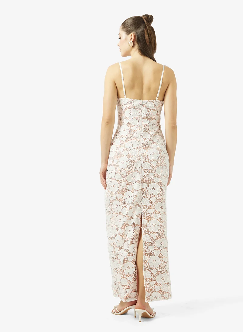 Ginger Strappy Lace Bodycon Dress